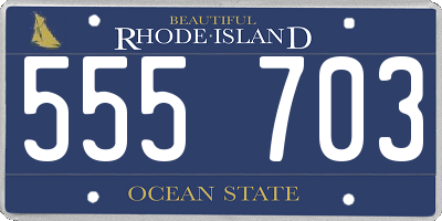RI license plate 555703