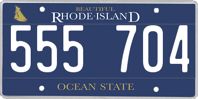 RI license plate 555704