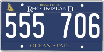 RI license plate 555706