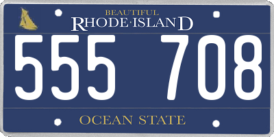 RI license plate 555708