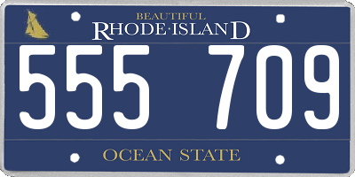 RI license plate 555709