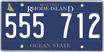 RI license plate 555712