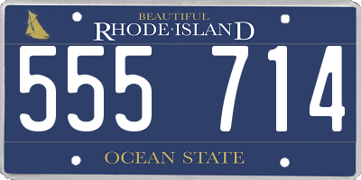RI license plate 555714