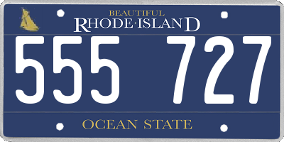 RI license plate 555727