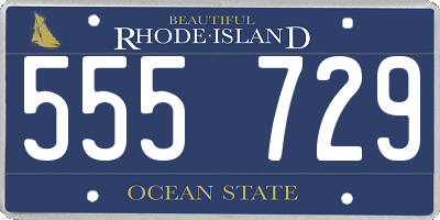 RI license plate 555729
