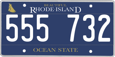 RI license plate 555732