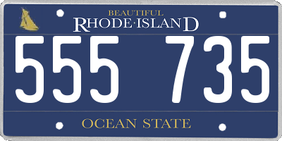 RI license plate 555735