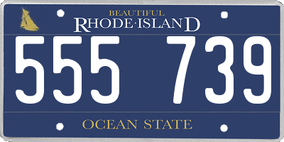 RI license plate 555739