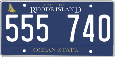 RI license plate 555740