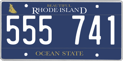 RI license plate 555741