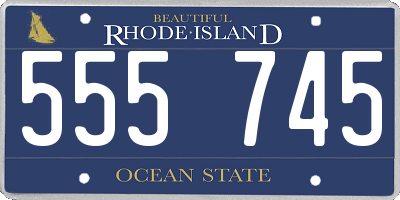 RI license plate 555745