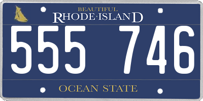 RI license plate 555746