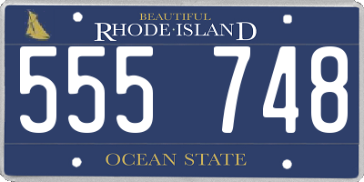 RI license plate 555748