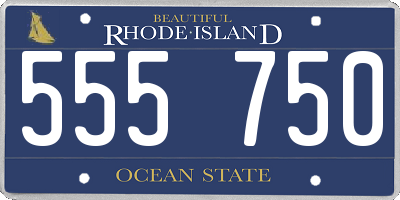 RI license plate 555750