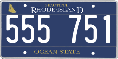 RI license plate 555751