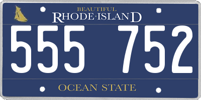 RI license plate 555752