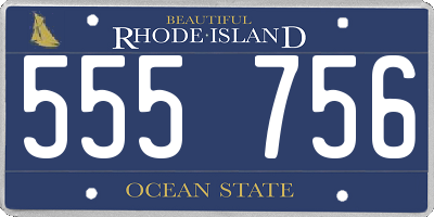 RI license plate 555756