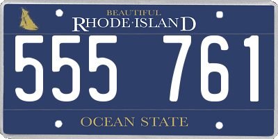 RI license plate 555761