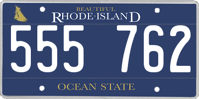 RI license plate 555762