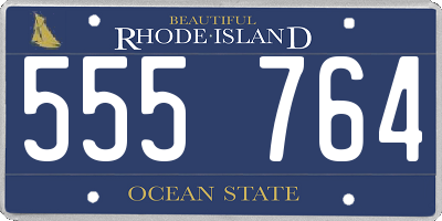 RI license plate 555764