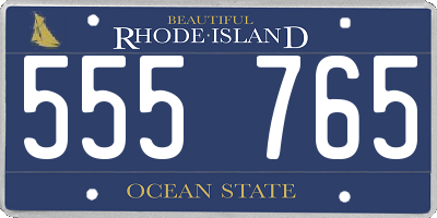 RI license plate 555765