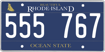 RI license plate 555767