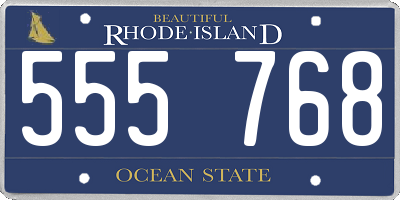 RI license plate 555768