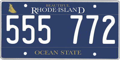 RI license plate 555772