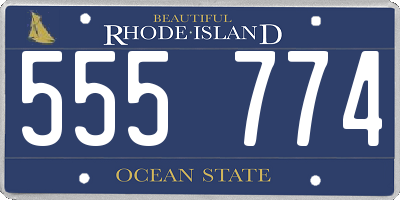 RI license plate 555774