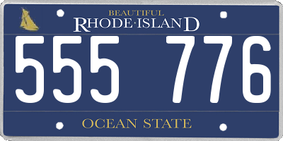 RI license plate 555776