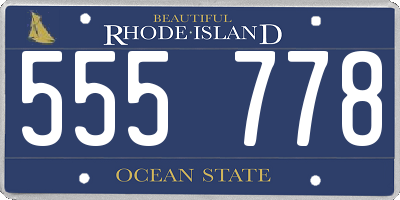 RI license plate 555778