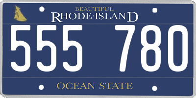 RI license plate 555780