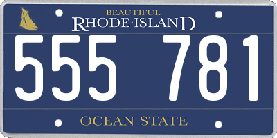 RI license plate 555781
