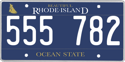 RI license plate 555782