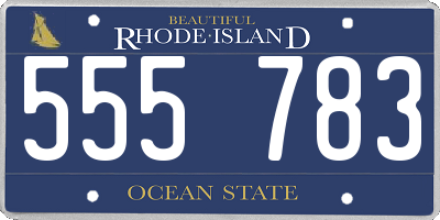 RI license plate 555783