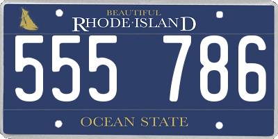 RI license plate 555786