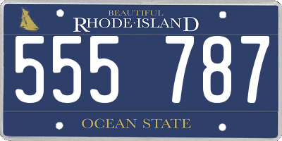 RI license plate 555787