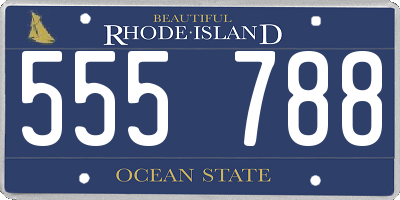 RI license plate 555788