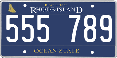 RI license plate 555789