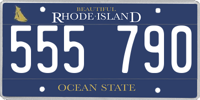 RI license plate 555790