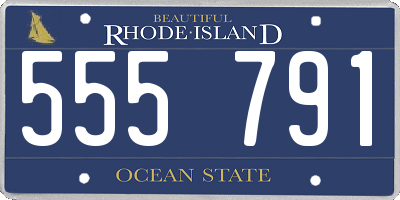 RI license plate 555791