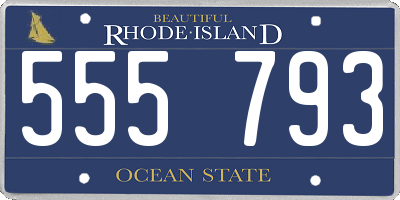 RI license plate 555793