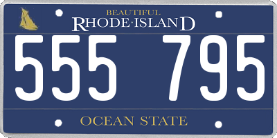 RI license plate 555795