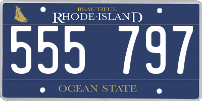 RI license plate 555797