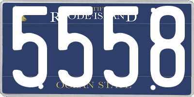 RI license plate 5558
