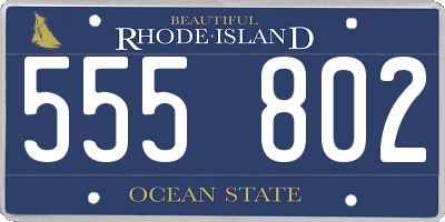 RI license plate 555802