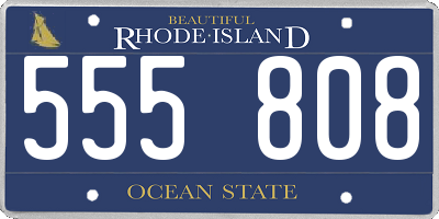 RI license plate 555808