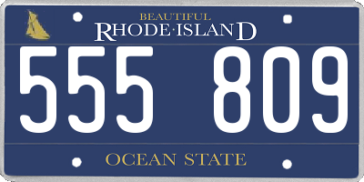 RI license plate 555809