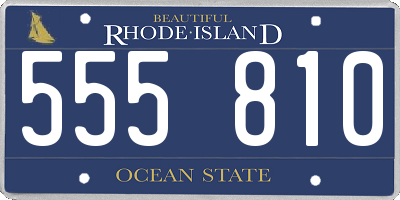 RI license plate 555810