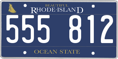 RI license plate 555812